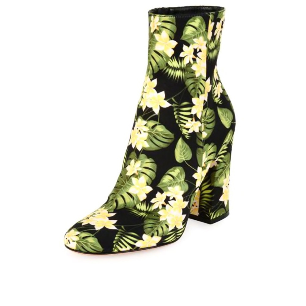 Auth Gianvito Rossi Shelly Floral Boots
